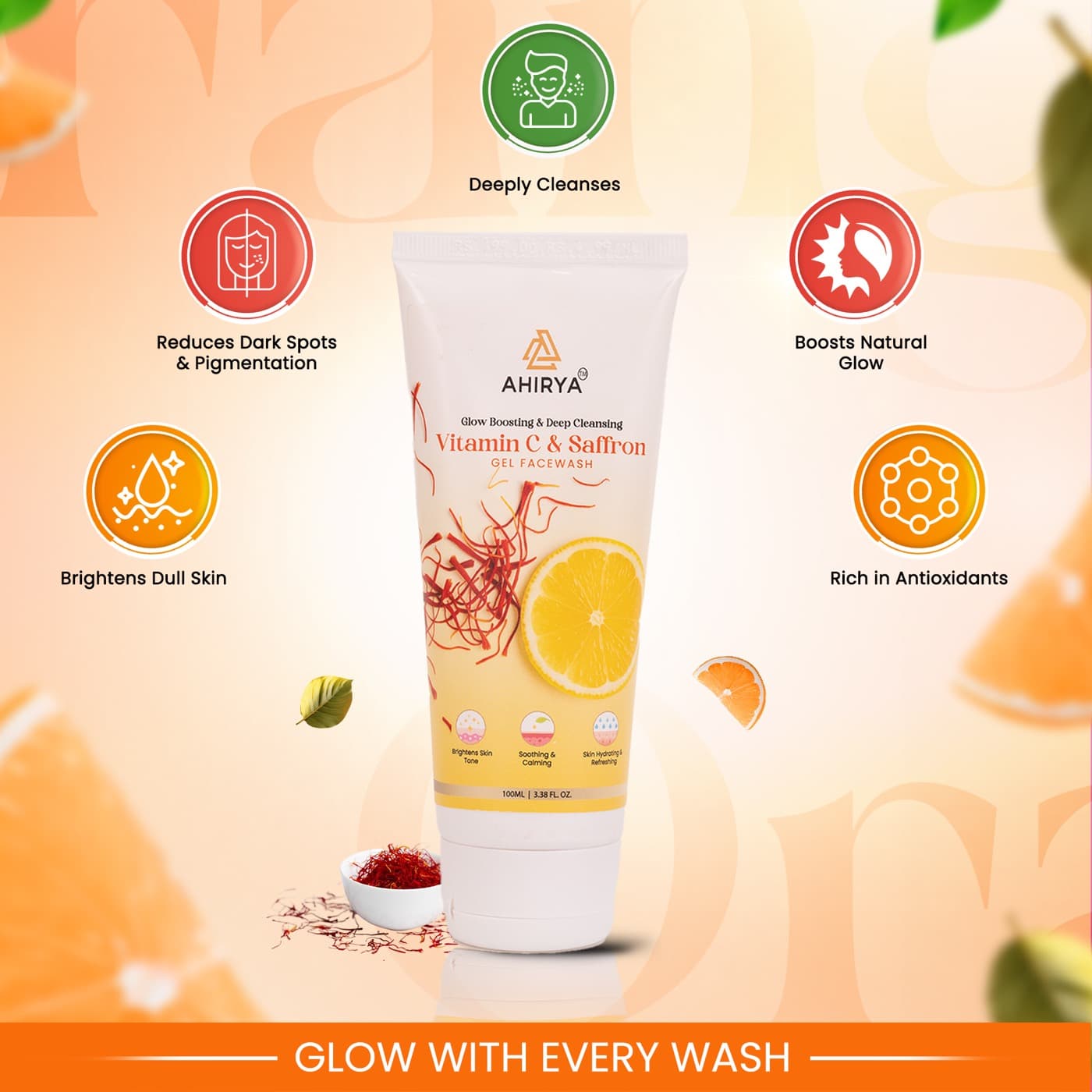Ahirya facewash benefit icons