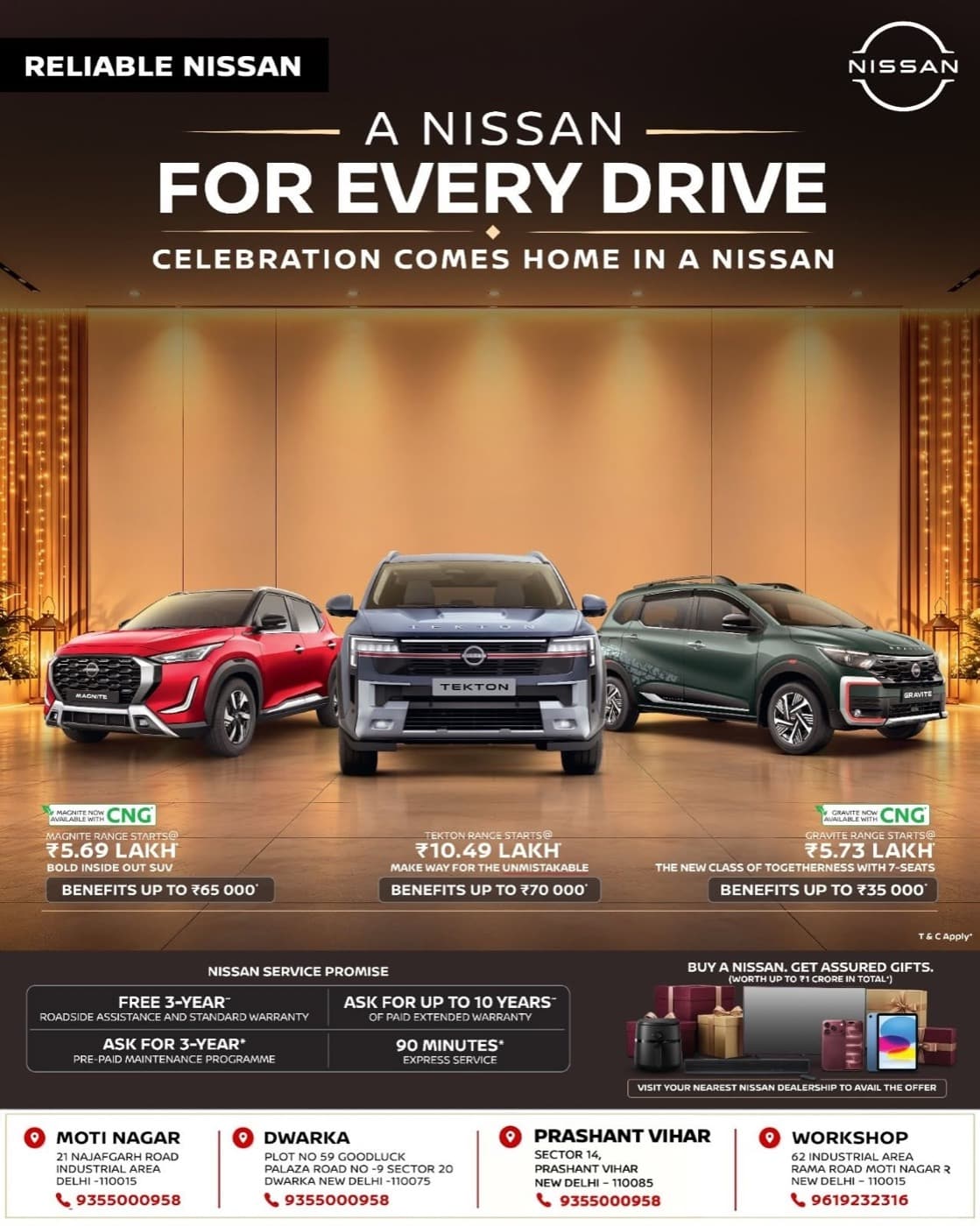 Reliable Nissan range and offer post
