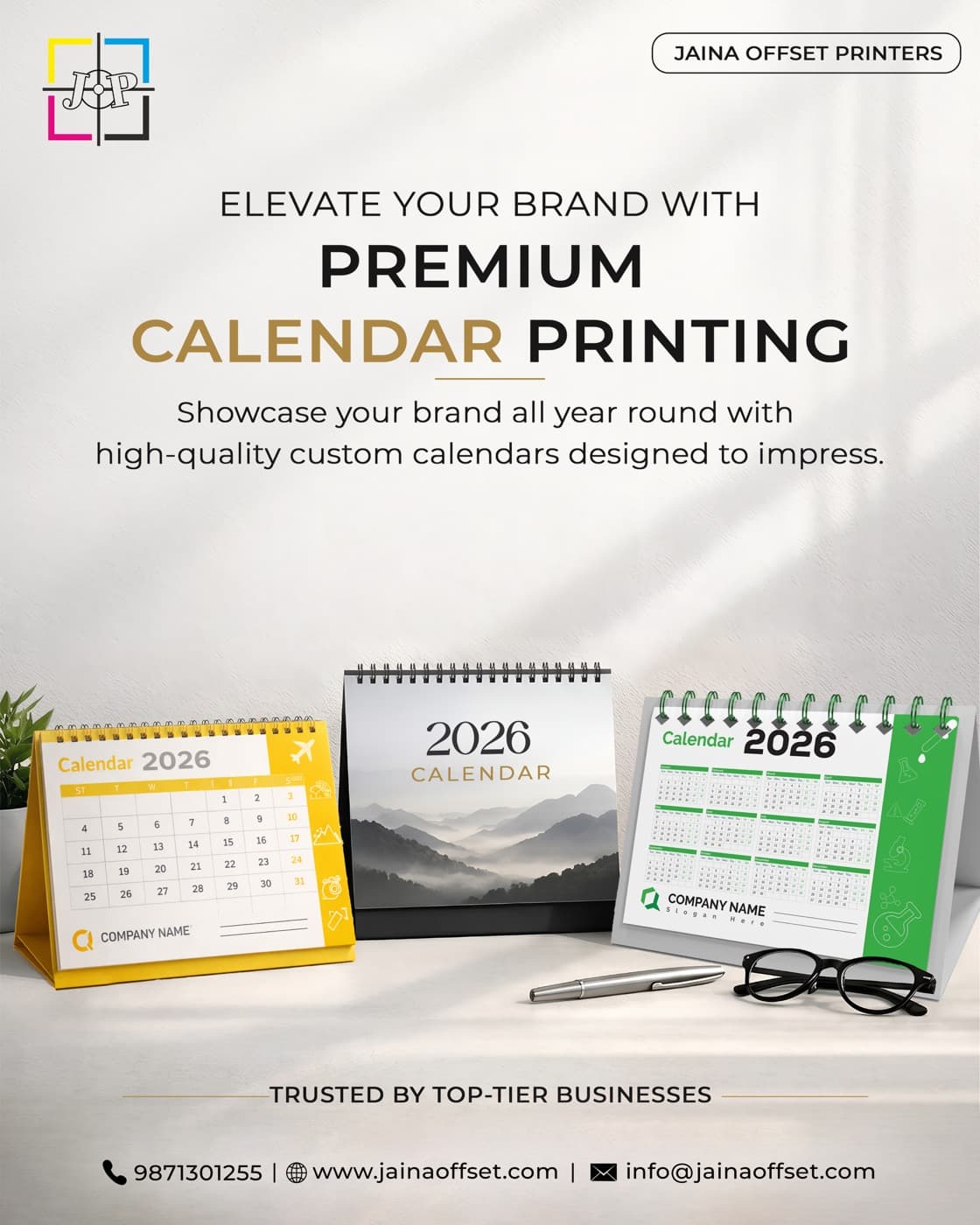 Jaina Offset calendar printing advertisement