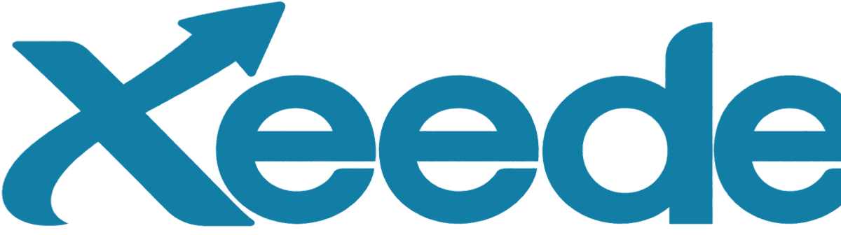 Xeede wordmark with an arrow in the X